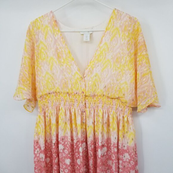 House of Harlow 1960 Ruffled Tiered Floral Maxi Dress Small Boho Festival Resort - Picture 6 of 13